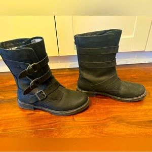 LL Bean Moro boots with front buckles